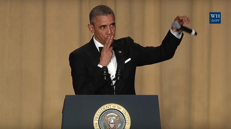 Barack Obama's mic drop